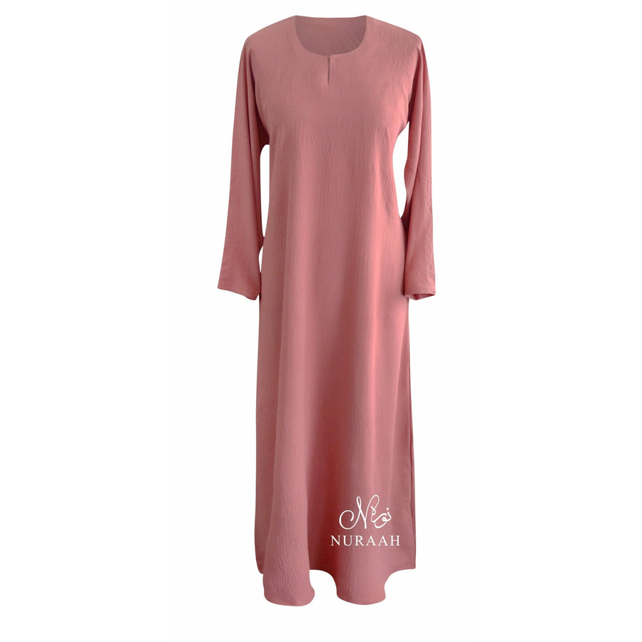 LONG SLEEVE SLIP DRESS PEACH - NURAAH