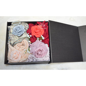 LUXURY SCARFS AND FLOWER GIFT BOX (009) - NURAAH
