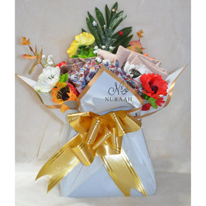 LUXURY SCARFS AND FLOWERS GIFT BOUQUET (010) - NURAAH