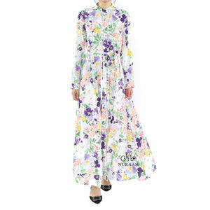 MULTICOLOUR FLORAL DRESS - NURAAH