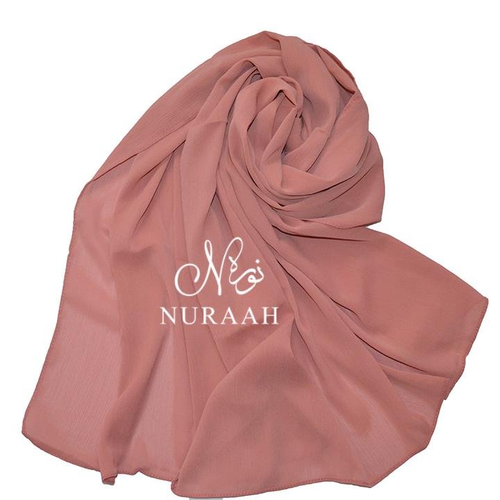 NEW CRINKLE CHIFFON CORAL - NURAAH