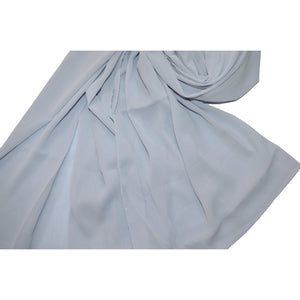 NEW CRINKLE CHIFFON LIGHT GREY - NURAAH