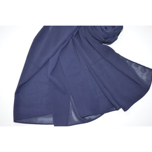 NEW CRINKLE CHIFFON NAVY - NURAAH