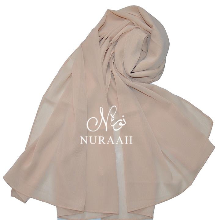 NEW CRINKLE CHIFFON POWDER NUDE - NURAAH