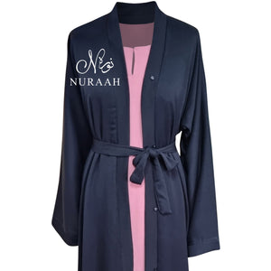 OPEN ABAYA BLACK - NURAAH