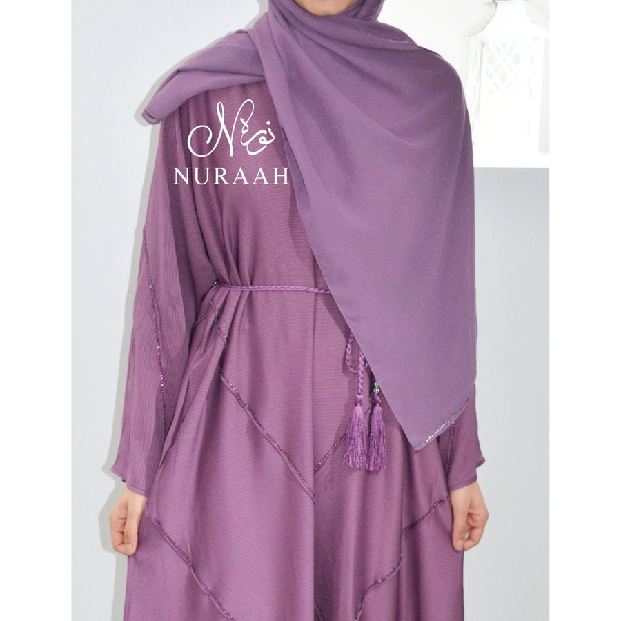 ORCHID STONE WORK ABAYA DESIGN 2 - NURAAH