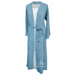 PINTUCK KIMONO ARABIAN BLUE - NURAAH