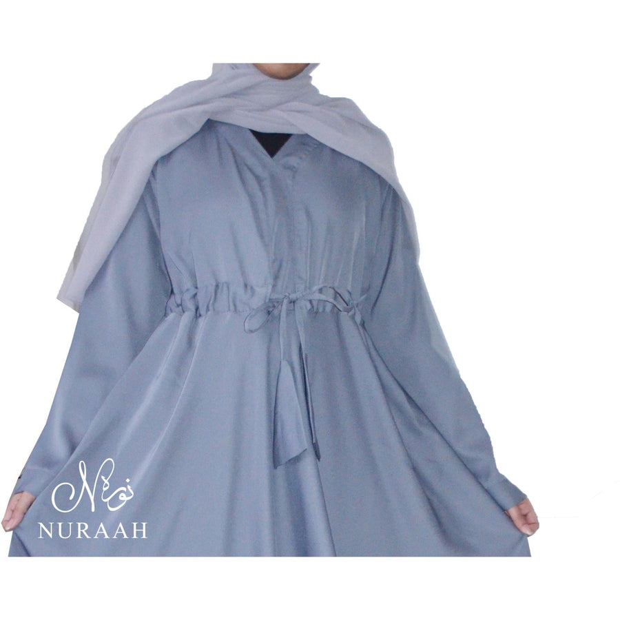 PLAIN NIDHA ABAYA GREY - NURAAH
