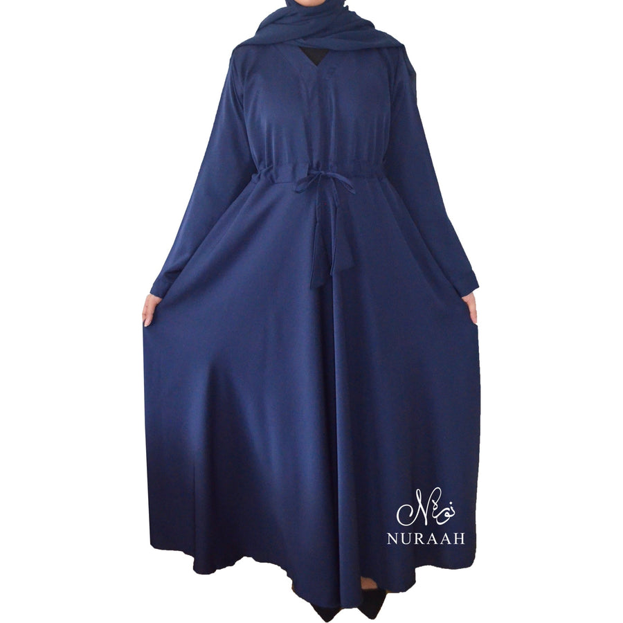 PLAIN NIDHA ABAYA NAVY - NURAAH