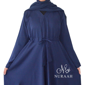 PLAIN NIDHA ABAYA NAVY - NURAAH