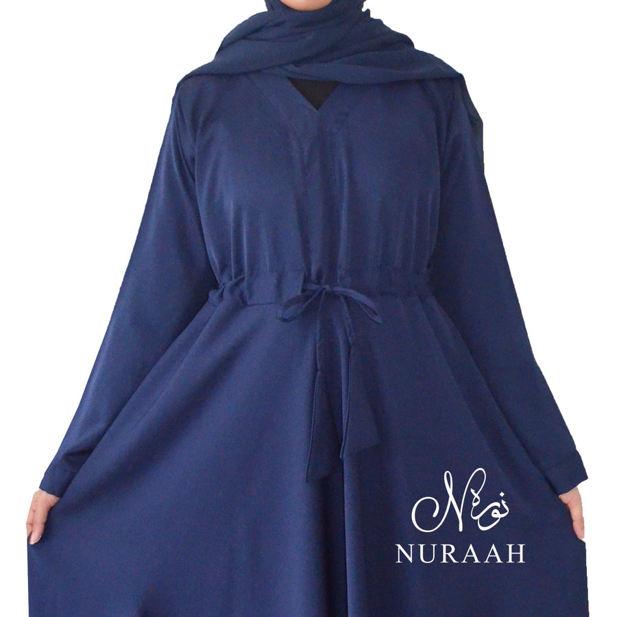 PLAIN NIDHA ABAYA NAVY - NURAAH
