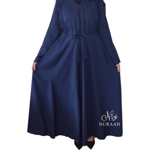 PLAIN NIDHA ABAYA NAVY - NURAAH