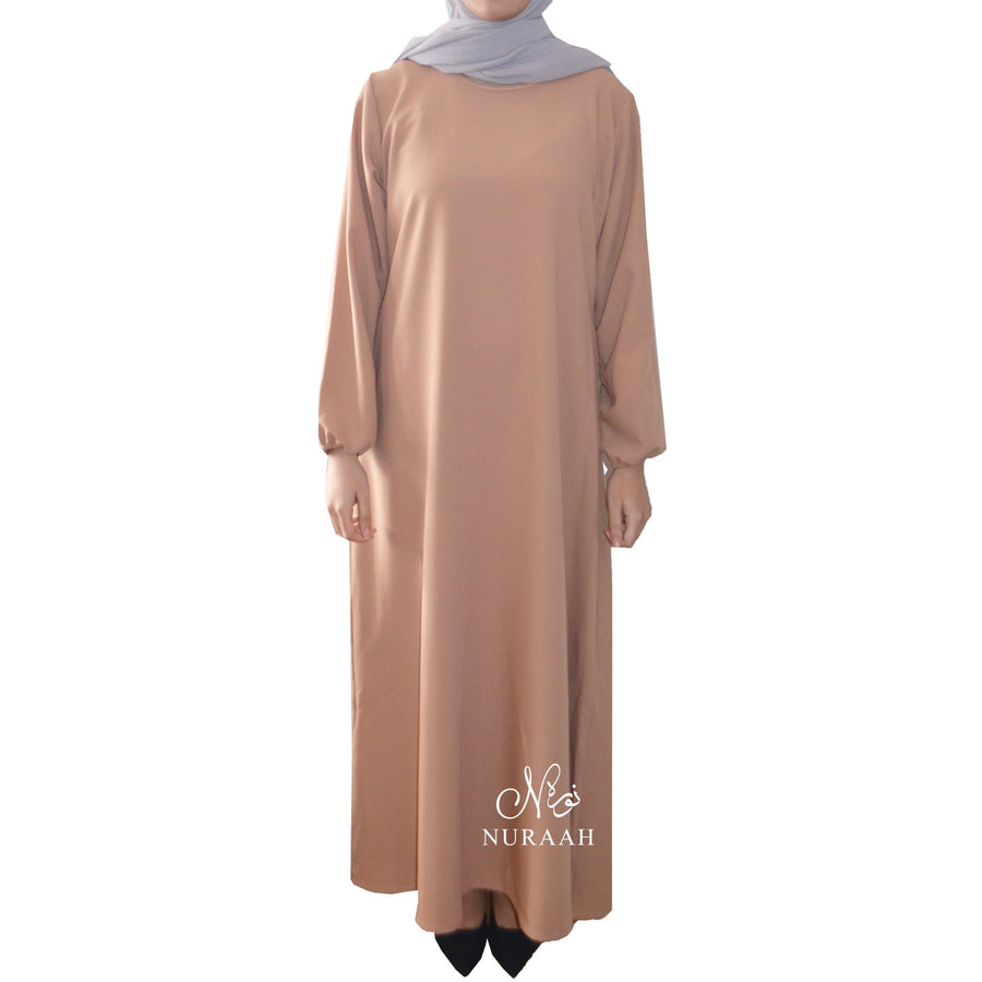 PLAIN WINTER DRESS CAMEL - NURAAH
