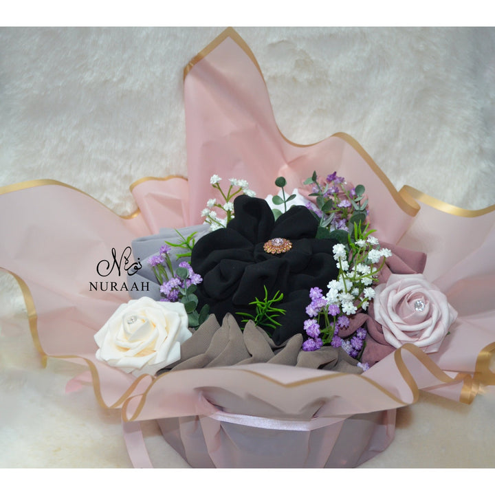 PREMIUM CHIFFON SCARF BOUQUET (012) - NURAAH