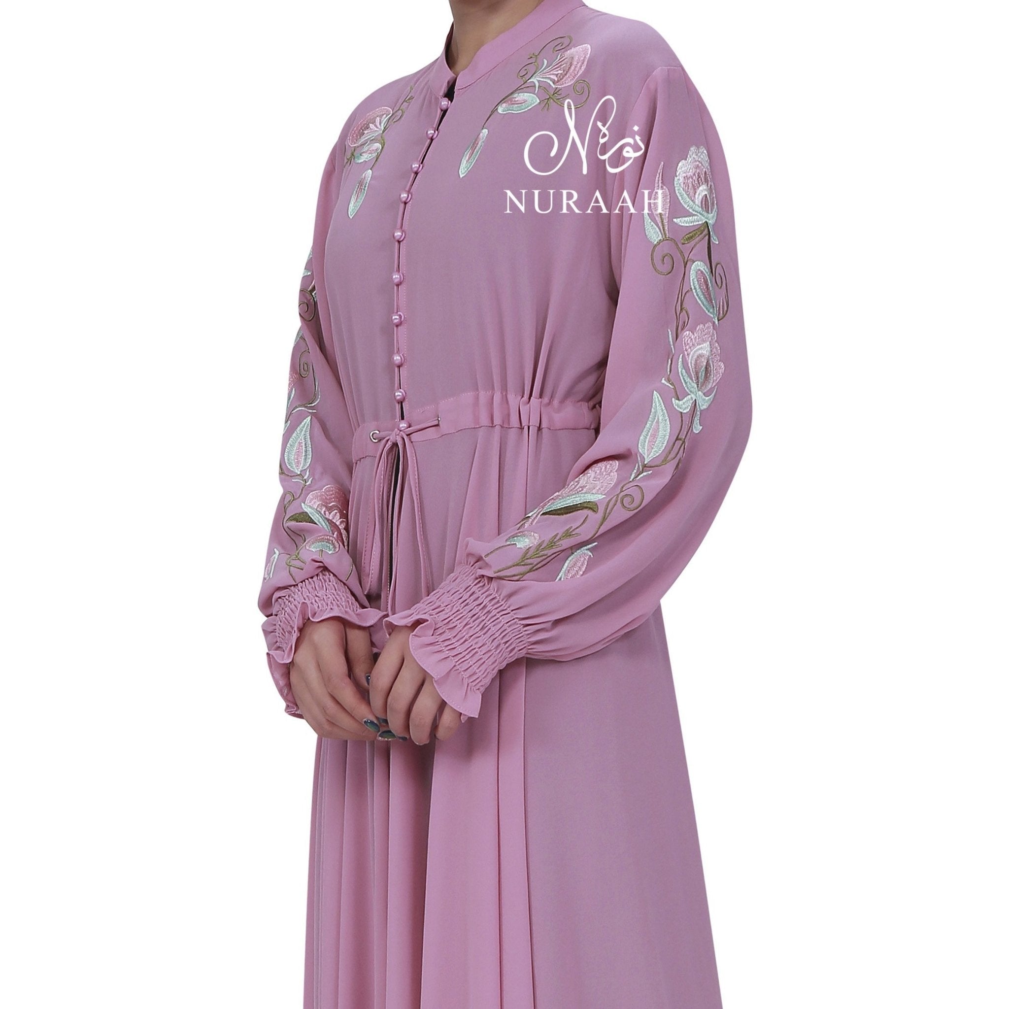 REEM EMBROIDERED KIMONO PINK 03 - NURAAH