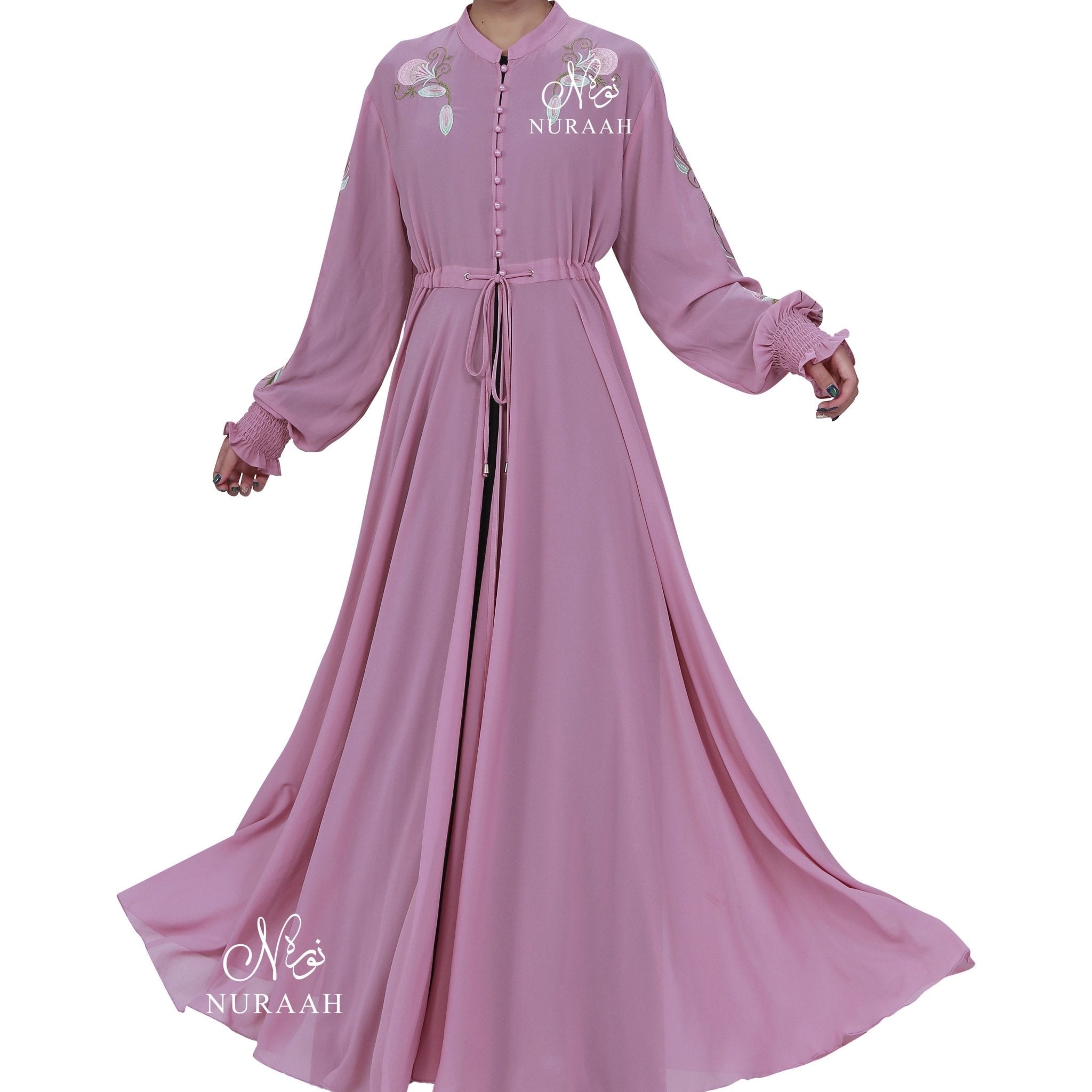 REEM EMBROIDERED KIMONO PINK 03 - NURAAH