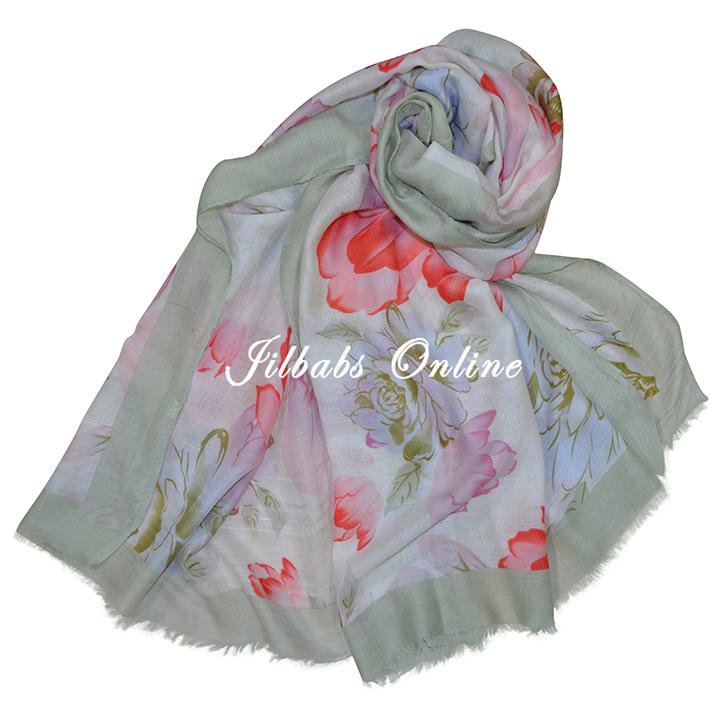 ROSE GARDEN SCARF SAGE - NURAAH