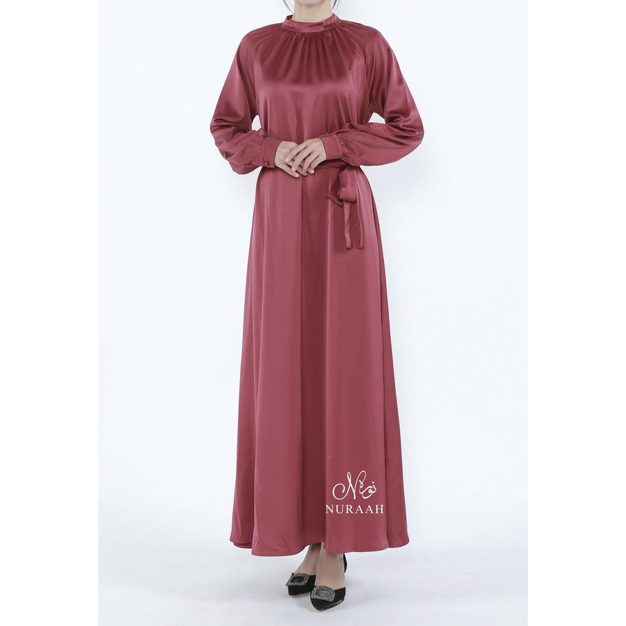 SATIN DRESS WINE - NURAAH