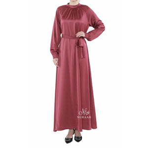 SATIN DRESS WINE - NURAAH