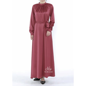 SATIN DRESS WINE - NURAAH