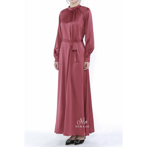 SATIN DRESS WINE - NURAAH