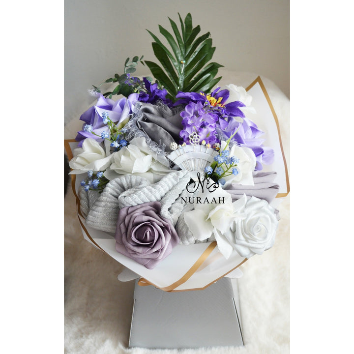SCARFS AND FLOWERS BOUQUET GIFT (005) - NURAAH