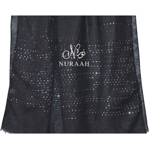 SEQUIN HIJAB BLACK - NURAAH