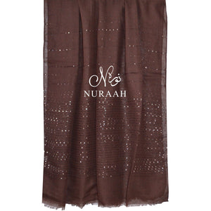 SEQUIN HIJAB BROWN - NURAAH