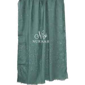 SEQUIN HIJAB SEA GREEN - NURAAH