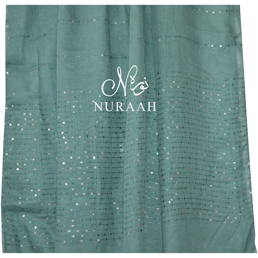 SEQUIN HIJAB SEA GREEN - NURAAH