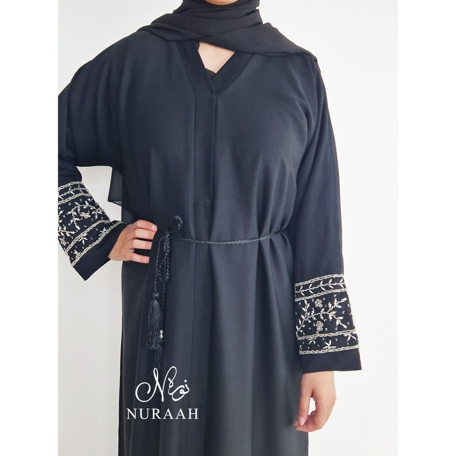 USWA HAND EMBELLISHED ABAYA - NURAAH