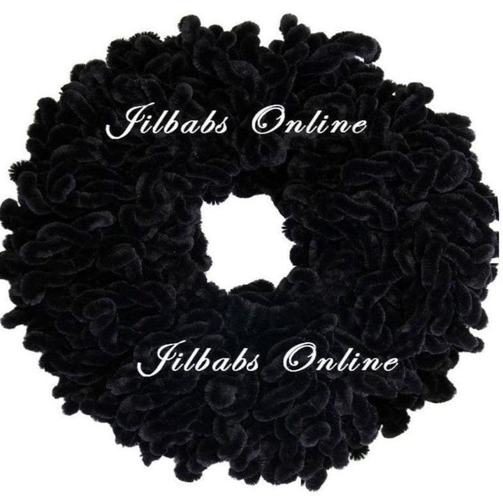 Volumising Scrunchie Velvet Big Hair Bun Hijab Scarf Volumizer Khaleeji BLACK - NURAAH