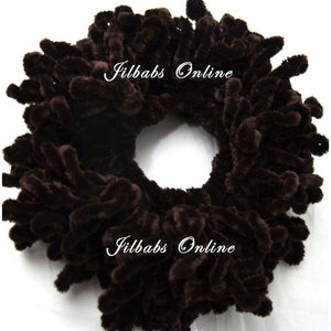 Volumising Scrunchie Velvet Big Hair Bun Hijab Scarf Volumizer Khaleeji BROWN - NURAAH