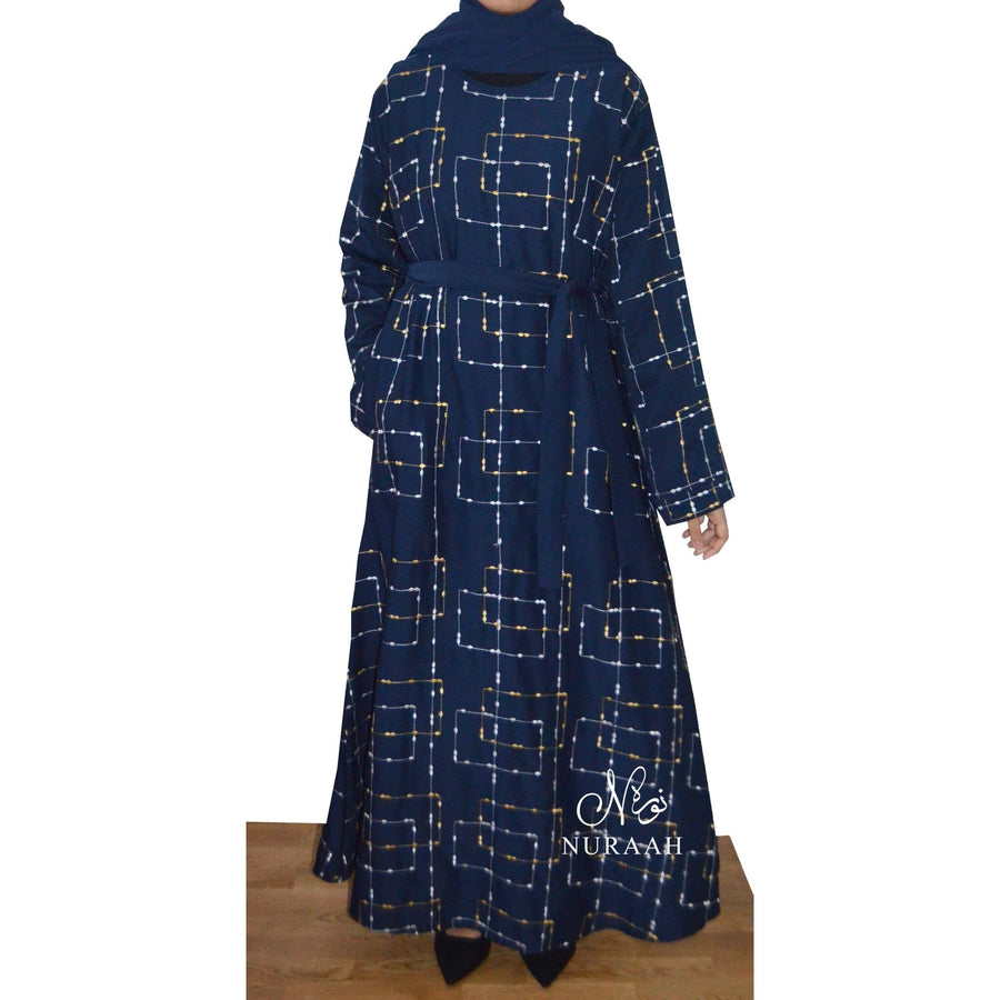 WINTER EMBROIDERY DRESS BLUE - NURAAH