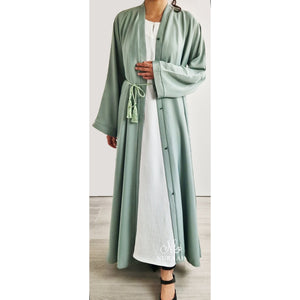 ZOOM OPEN ABAYA MINT GREEN - NURAAH