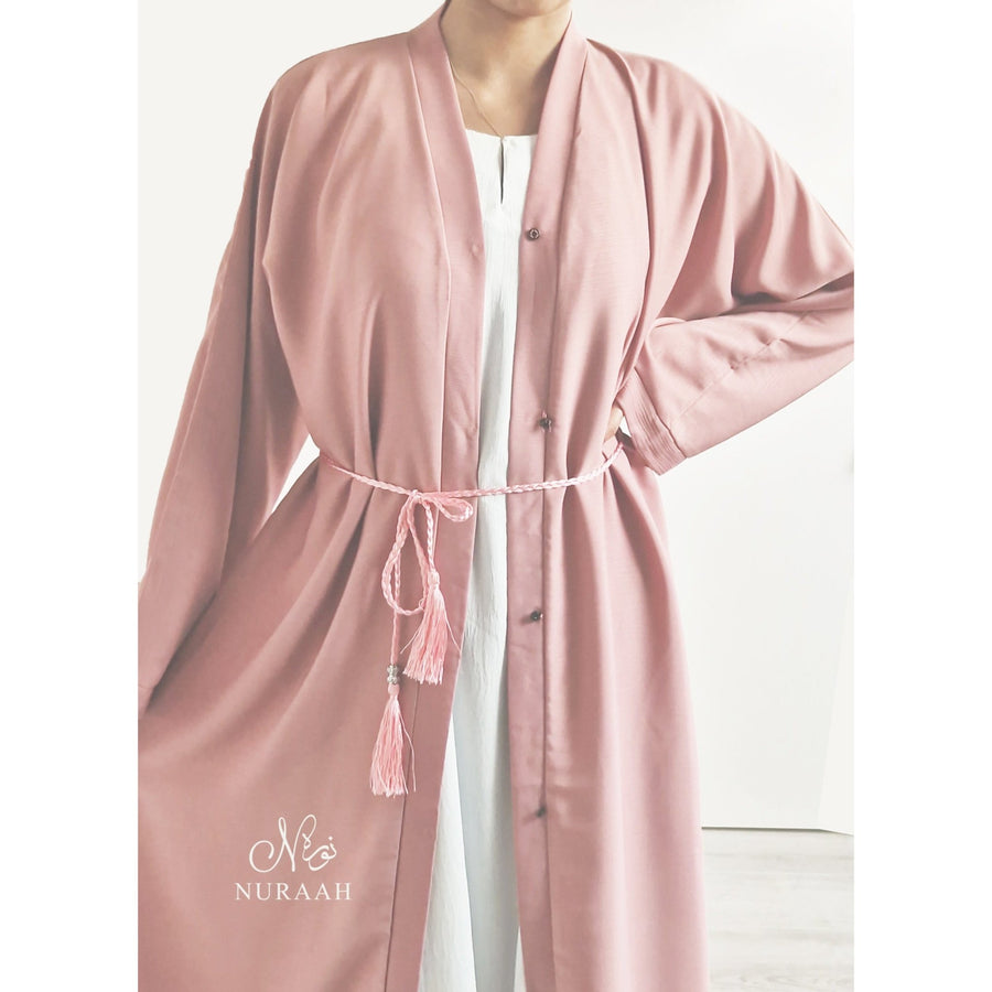 ZOOM OPEN ABAYA SEA PINK - NURAAH